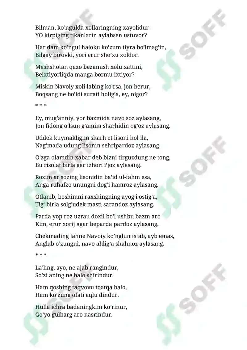 ALISHER NAVOIY G’AZALLAR 4