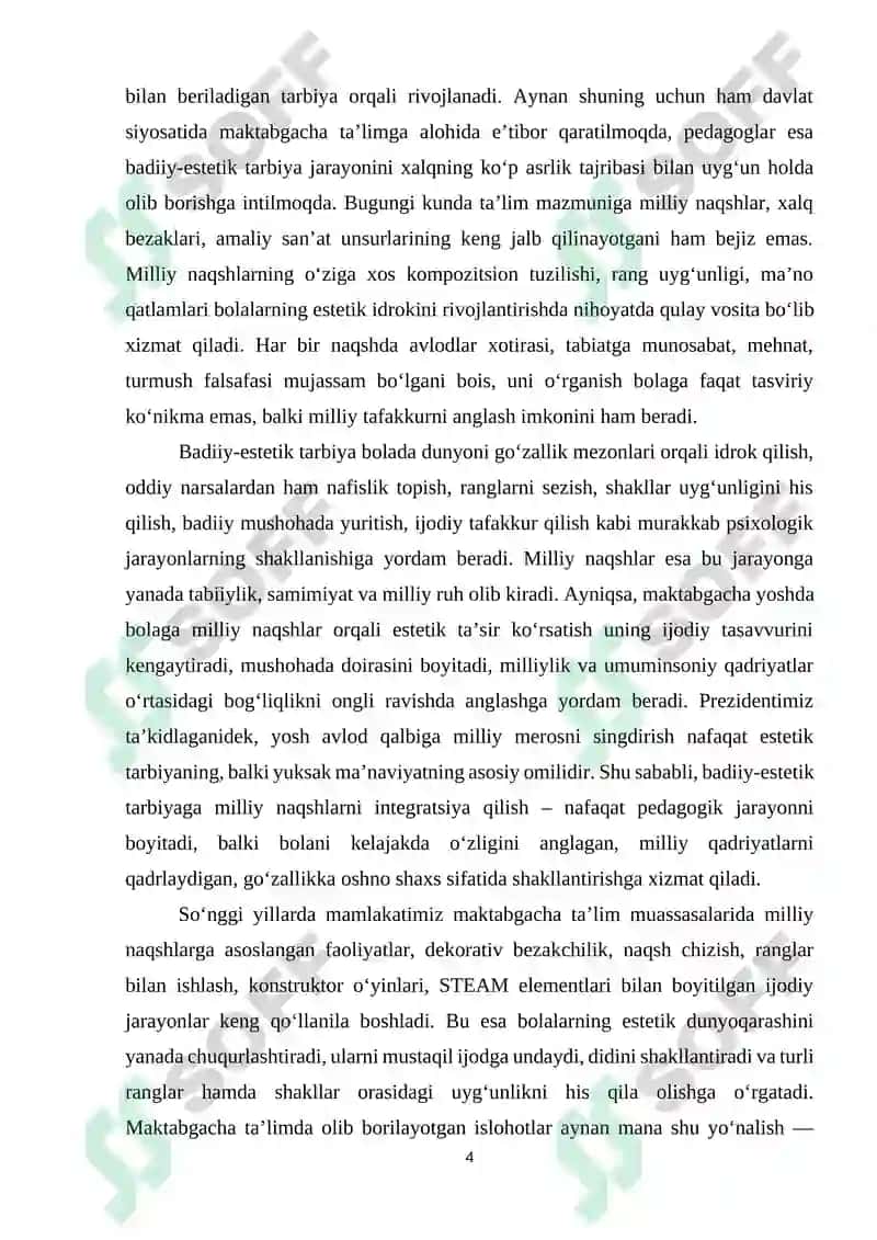 Badiiy-estetik tarbiyada milliy naqshlarning o’rni 4