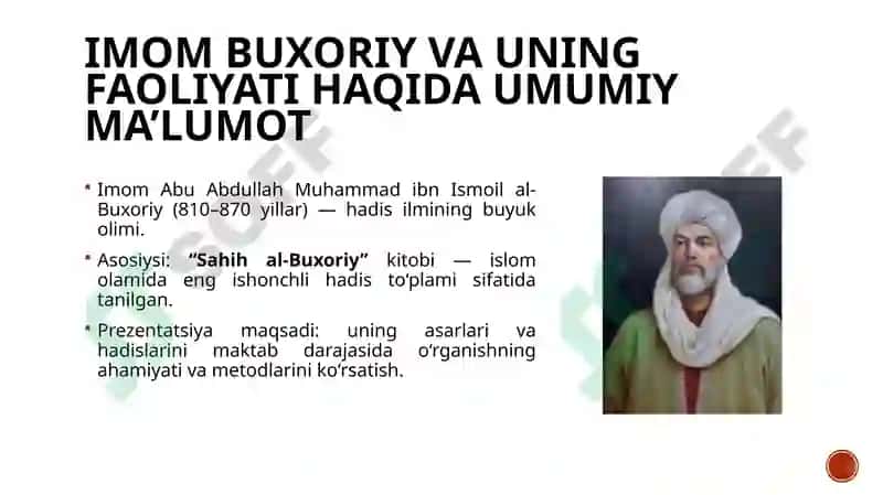 Imom Buxoriy va uning hadislari 4