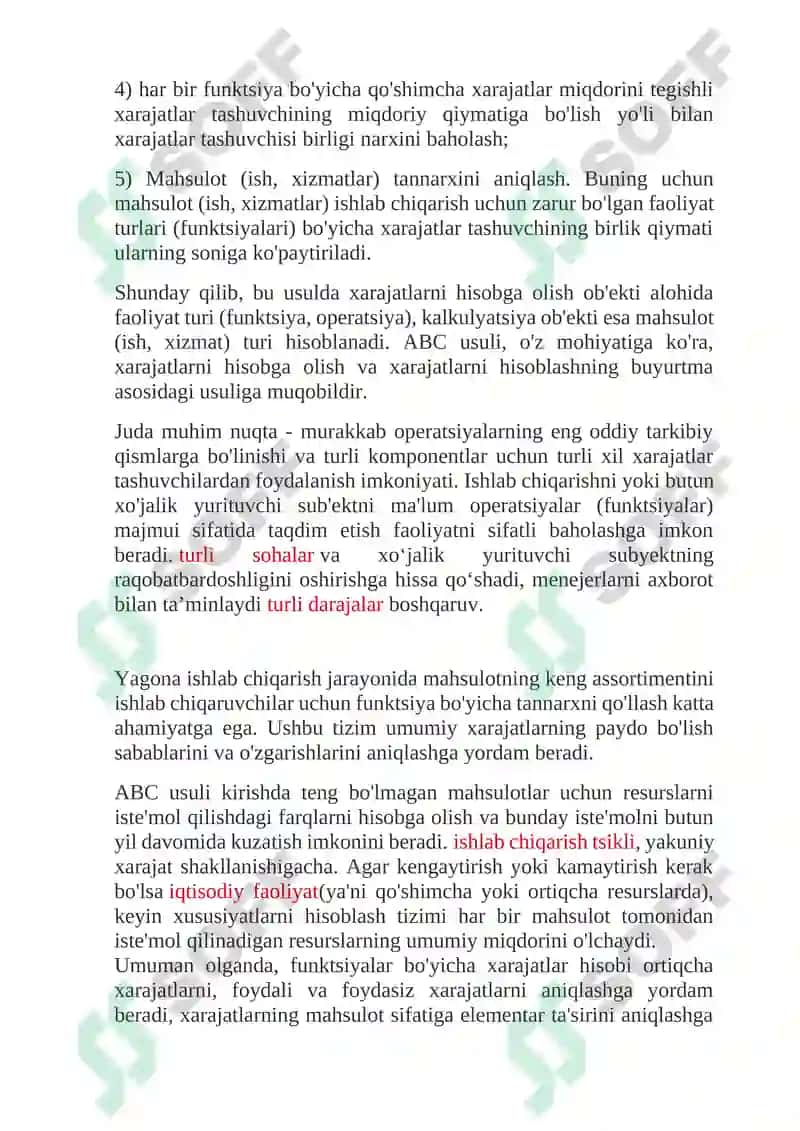 Activity-based-costing (A,B,C) usuli 4