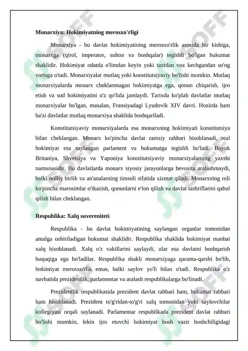 Hukumat Shakllari 4