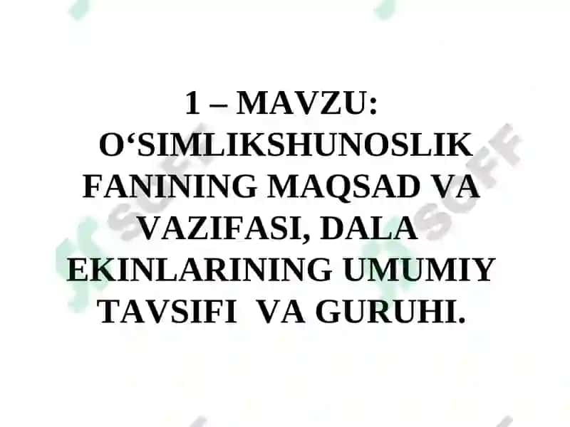 O‘simlikshunoslik 4