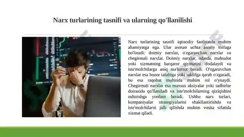 Maxsulot narxining asosiy komponentlari va ularning ta'siri 4