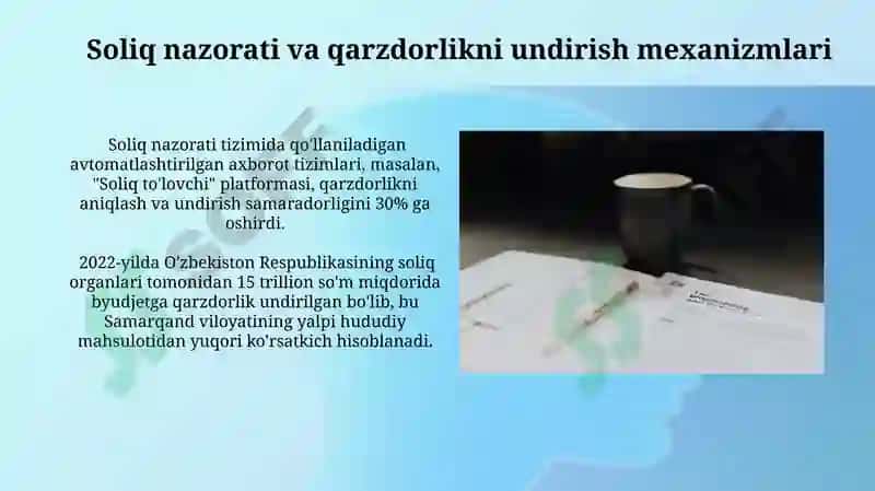 Soliq organlarining byudjetga qarzdorlikni kamaytirishda roli 4
