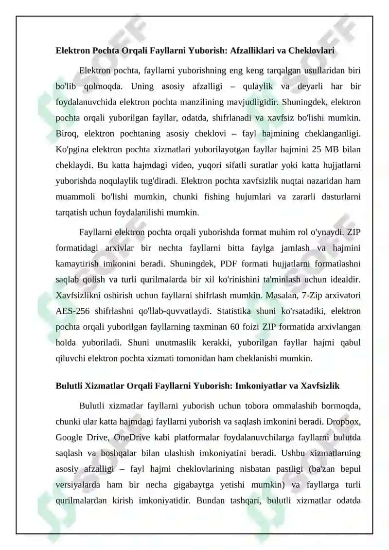 Fayllarni yuborishning asosiy usullari va formatlari 4