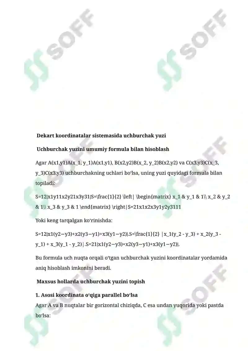 Analitik geometriya fanida geometrik figuralarni Dekart koordinatalar sistemasida o‘rganish 4