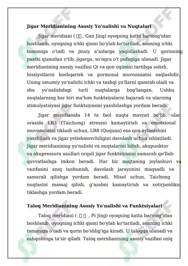 Jigar va Taloq Meridianlari 4