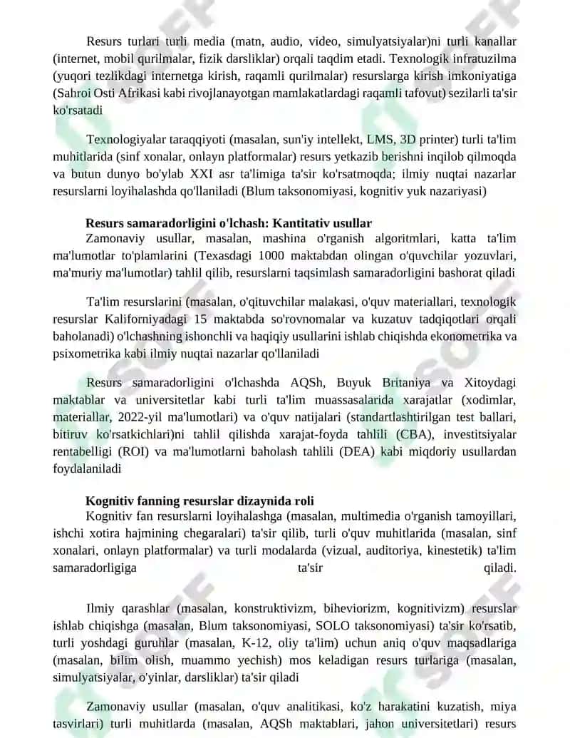 Ta'lim Resurslarini Ta'riflash: Ilmiy Yondashuv 4