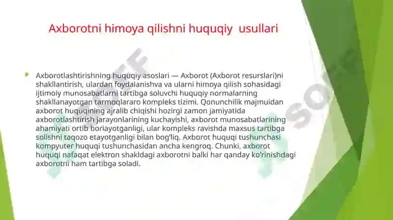 Axborotni ruxsatsiz foydalanishlardanhimoyalash 4
