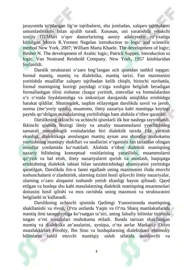 Mantiq tarixi va nazariyasi Darslik 4