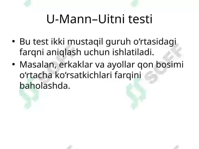 Parametrik bo‘lmagan usullar 4