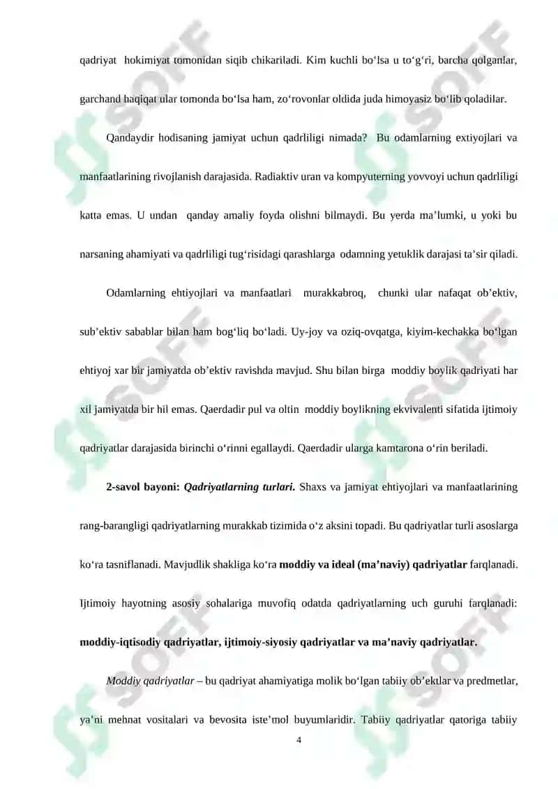 Qadriyatlar falsafasi (Aksiologiya) 4
