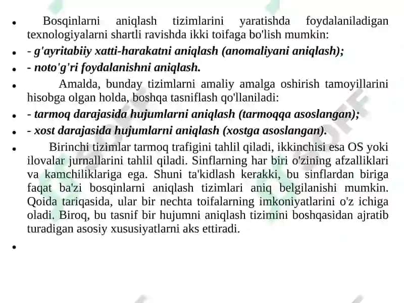 MA’RUZA-14. HUJUMLARDAN HIMOYALASH PRINSIPLARI 4