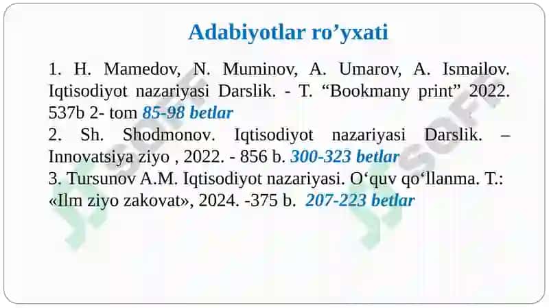 IQTISODIYOT NAZARIYASI 4