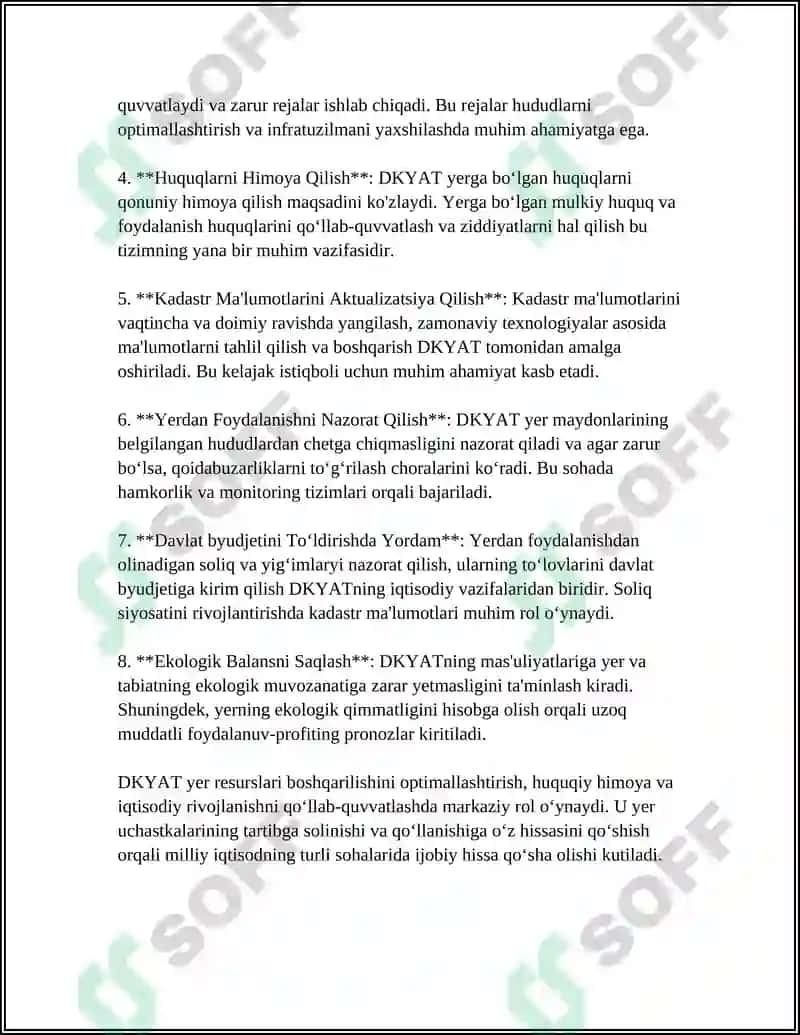 DAVLAT KADASTRI YAGONA TIZIMI(DKYAT)YARATISH 4