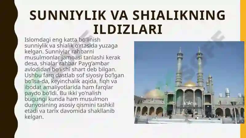 Islom oqimlari va yo'nalishlarining paydo bo'lishi sabablari va oqibatlari 4