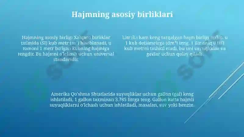Massa va sigʻim oʻlchov birliklari 4
