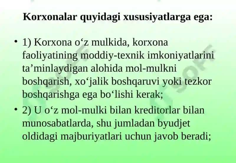 Korxonalarning Tashkiliy Huquqiyshakllari 4