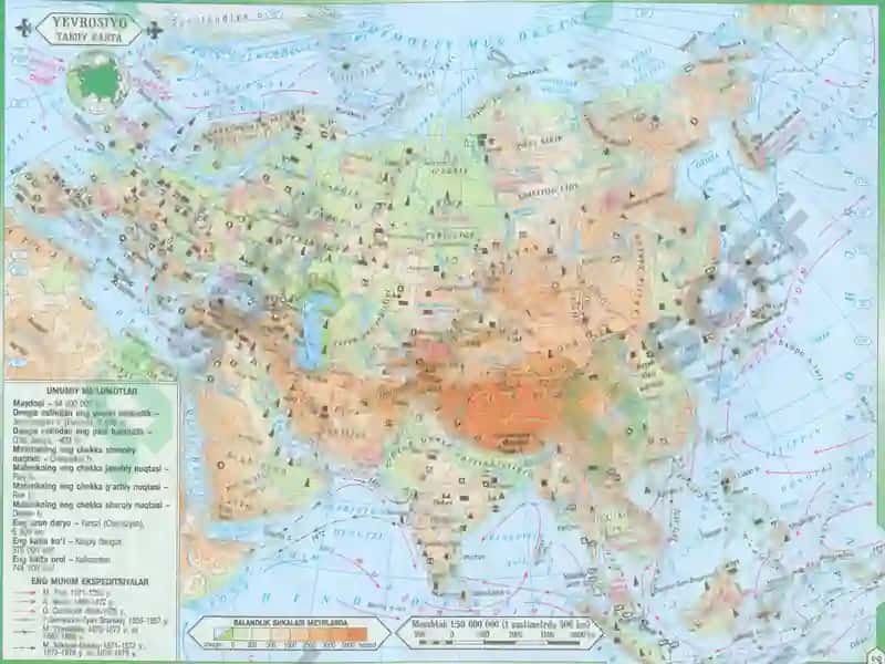 Yevrosiyo.Tabiiy-geografik o‘rni, o‘rganish tarixi 4