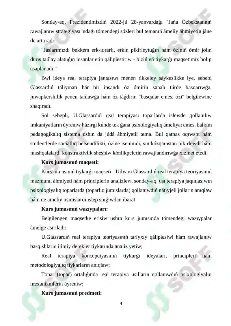 U. Glassardıń real terapiyası   toplarda islewde qollanıw imkaniyatları 4