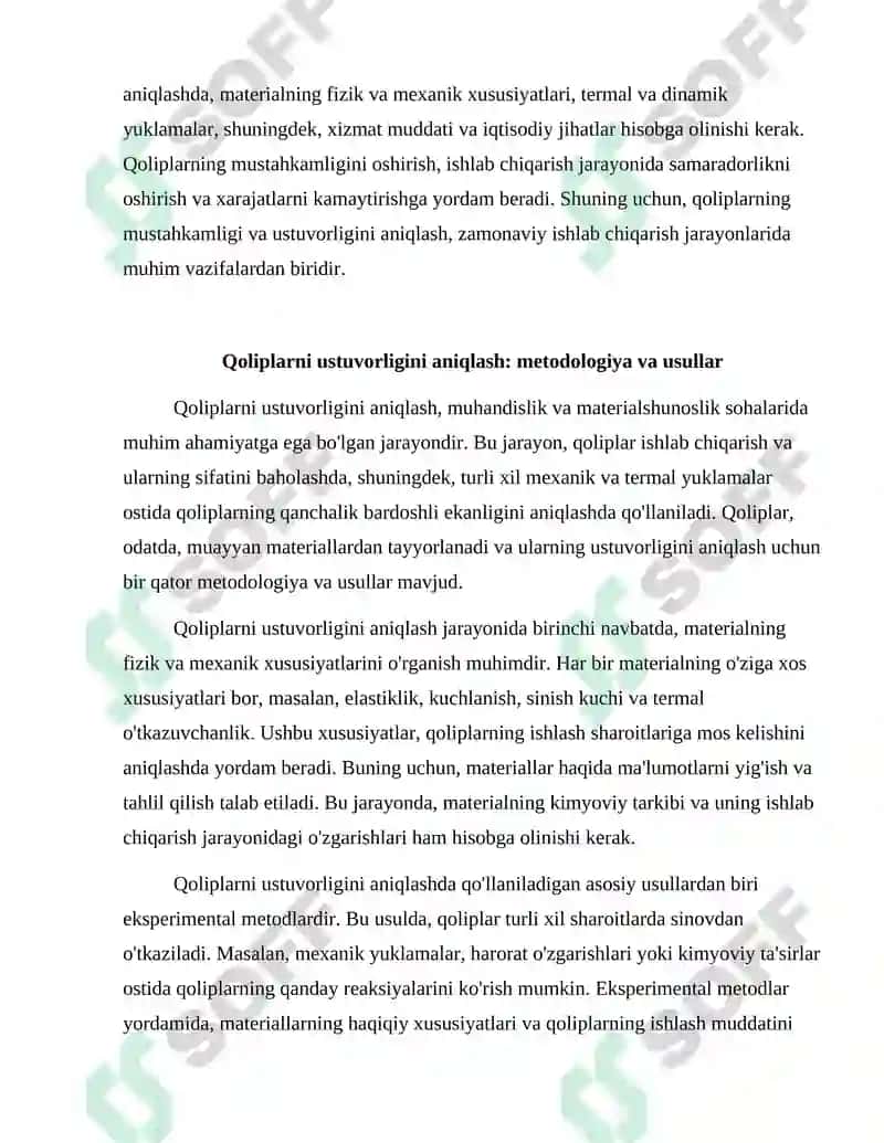 Qoliplarni mustahkamligi va ustuvorligi 4