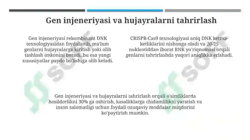 Hujayra muhandisligidagi texnologik jarayonlar 4