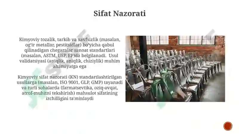 Kimyo sanoatida standart talablar 4