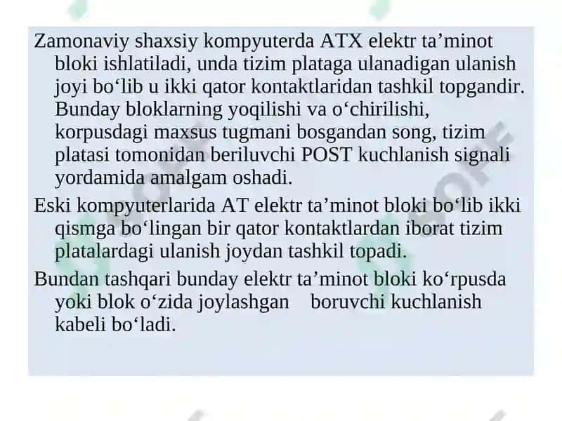 Elektr ta’minot bloki 4