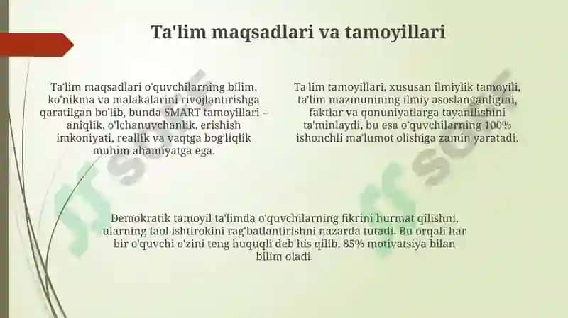 Ta'lim jarayonining mohiyati va mazmuni 4