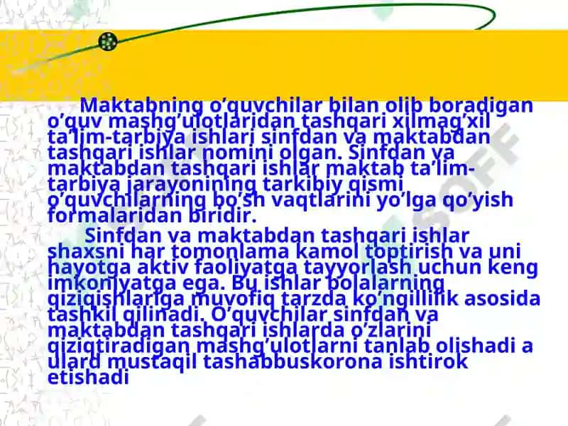 Sinfdan va maktabdan tashqari tarbiyaviy ishlar maqsadi va vazifalari 4