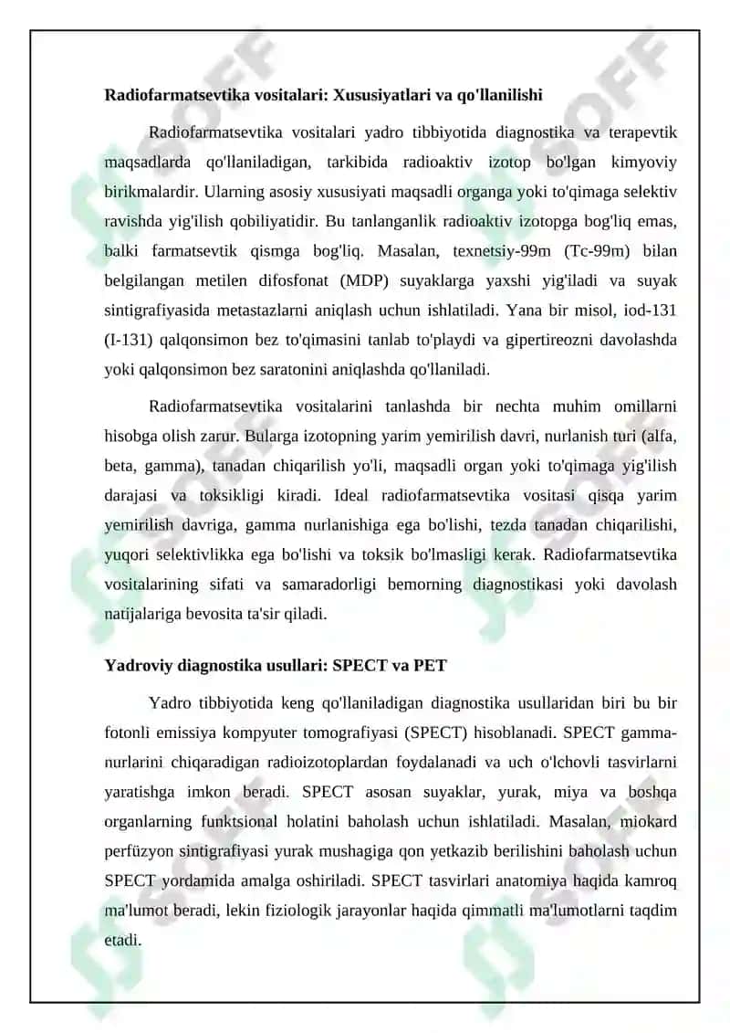 Yadro kimyosining tibbiyotdagi oʻrni 4