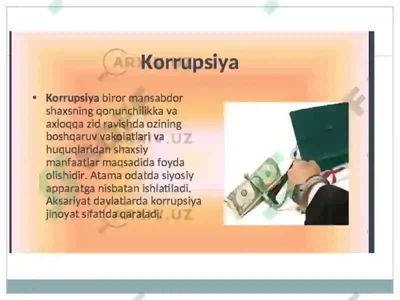 Korrupsiya va unga qarshi kurash 4