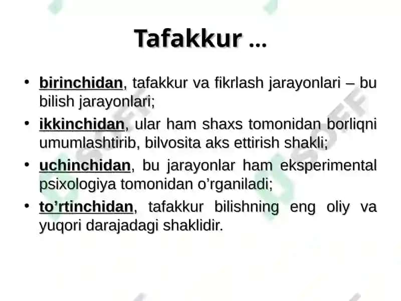 Taffakur haqida umumiy tushuncha 4