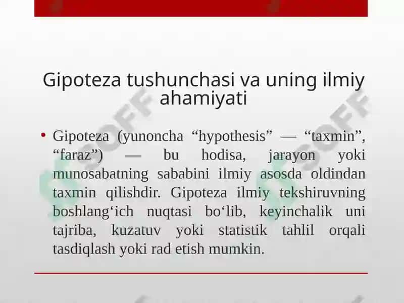 Gipotezanishakllantirish vositalari 4