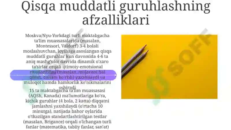 Qisqa muddatli guruhlar 4