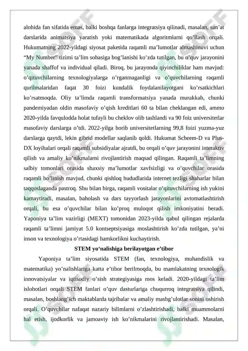 Yaponiya davlatida Ta’limni rivojlanishi va Yapanoyida sportni rivojlanishi 4