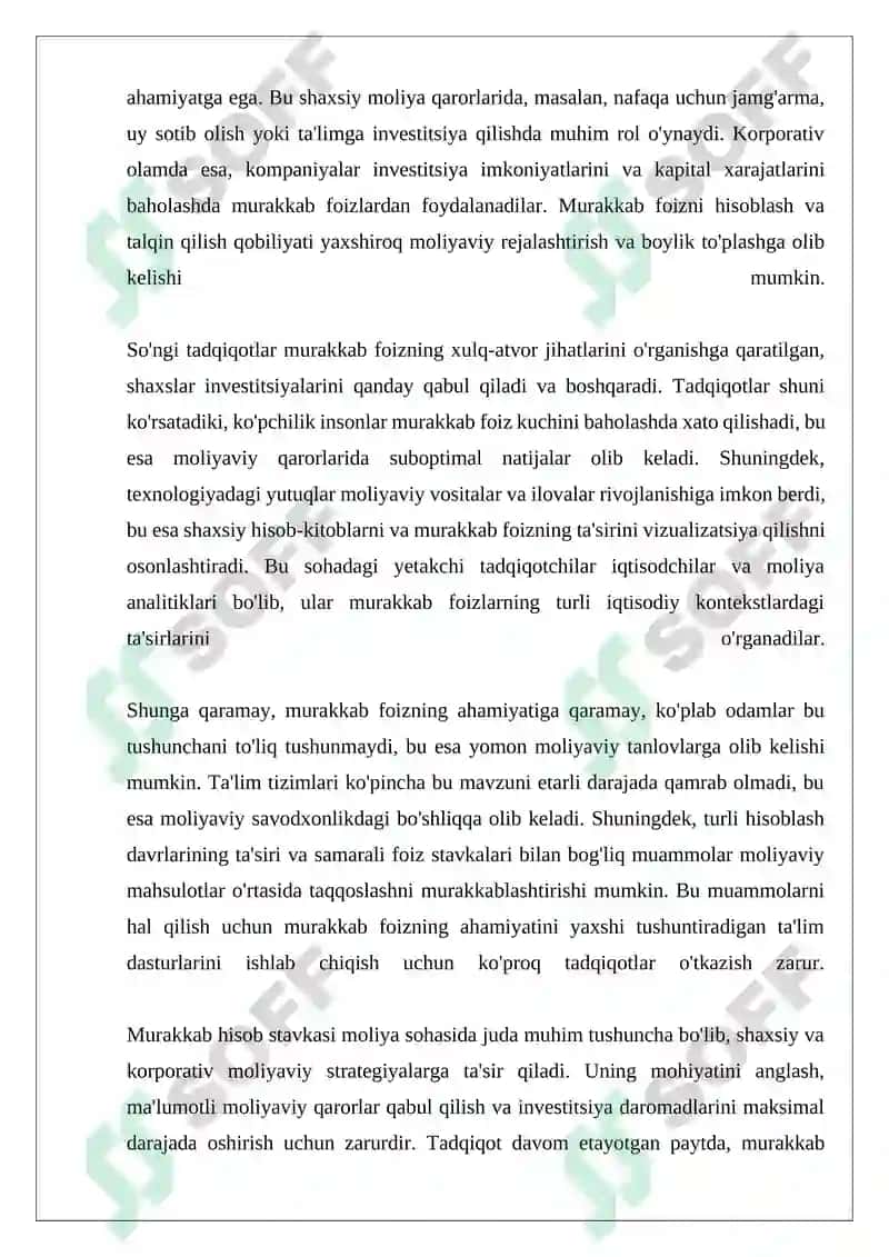 Murakkab hisob stavkasi 4