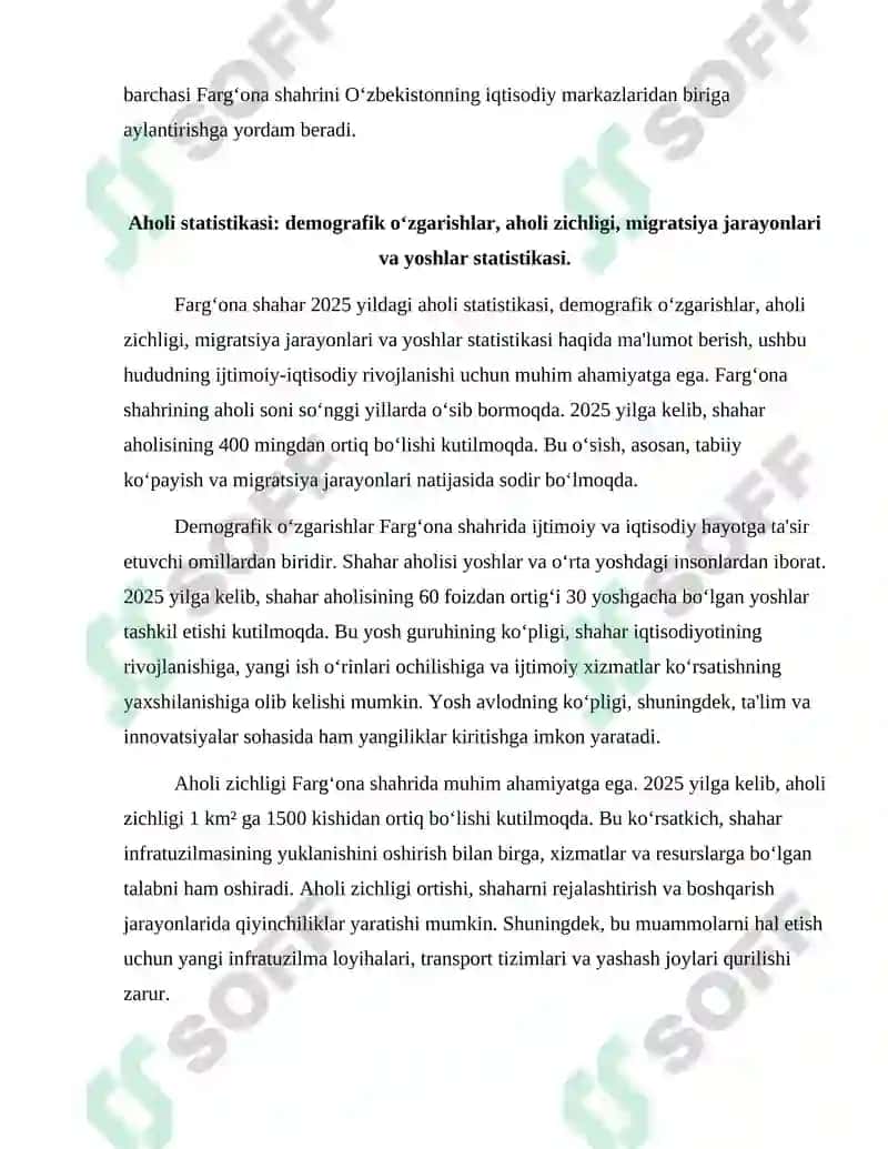 FARGʻONA SHAHAR 2025 YILDAGI STATISTIK MALUMOTLAR 4
