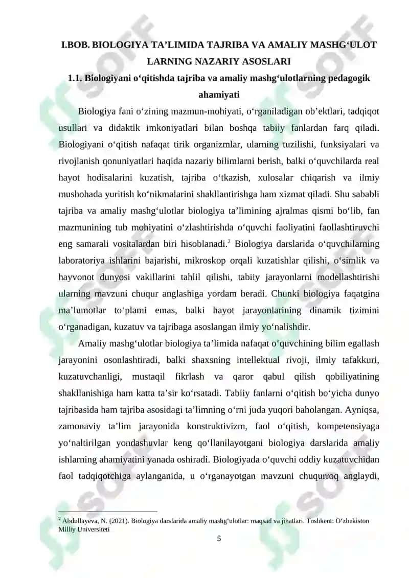 Biologiya fanini o‘qitish jarayonida tajriba va amaliy mashg‘ulotlarning roli 4
