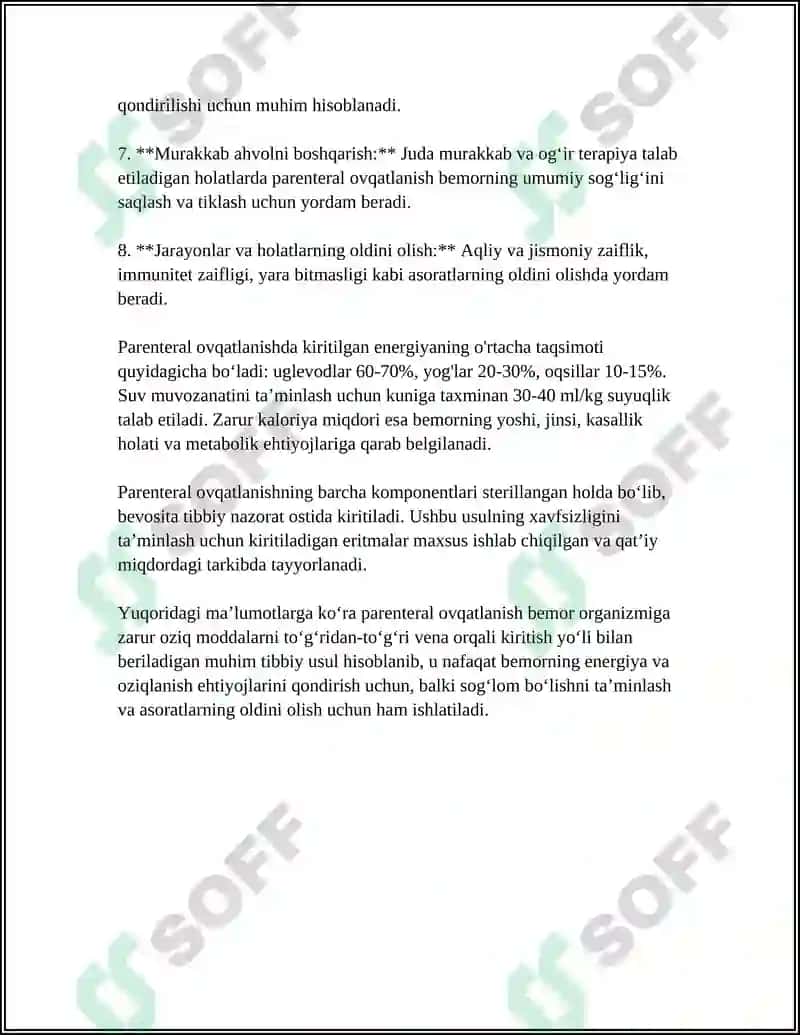 PARENTERAL OVQATLANISH VAUNING KLINIK AHAMIYATI 4