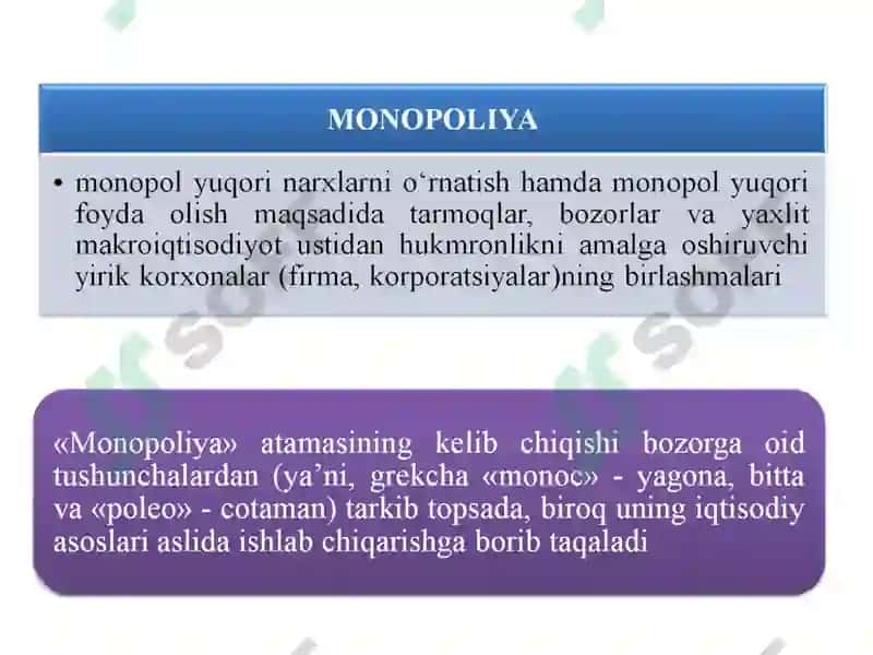 Monopoliyaning iqtisodiy   asoslari 4