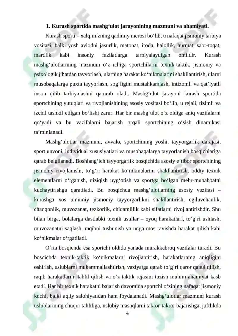 Mashg‘ulot jarayonining tuzilishi 4