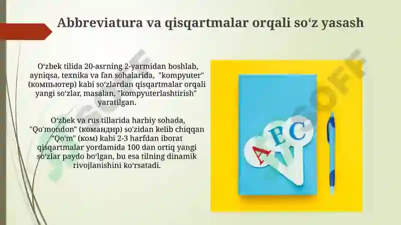 O‘zbek va rus tillarida so‘z yasash tizimi 4