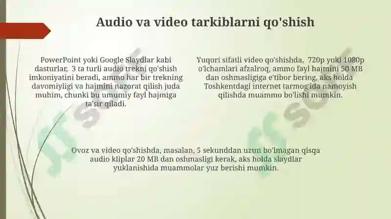 Multimediali taqdimot yaratish 4