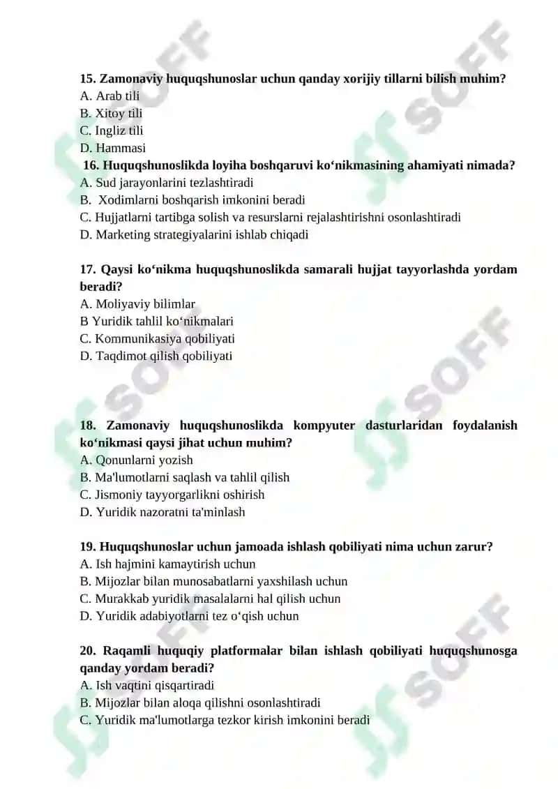 HUQUQShUNOS MUTAXASSIS ShAKLLANIShIDA ZAMONAVIY ISh KOʻNIKMALARI VA KOMPETENSIYALARNING ROLI 4