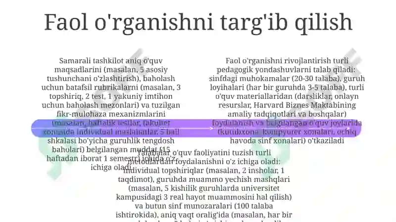 Samarali sinf boshqaruvi 4