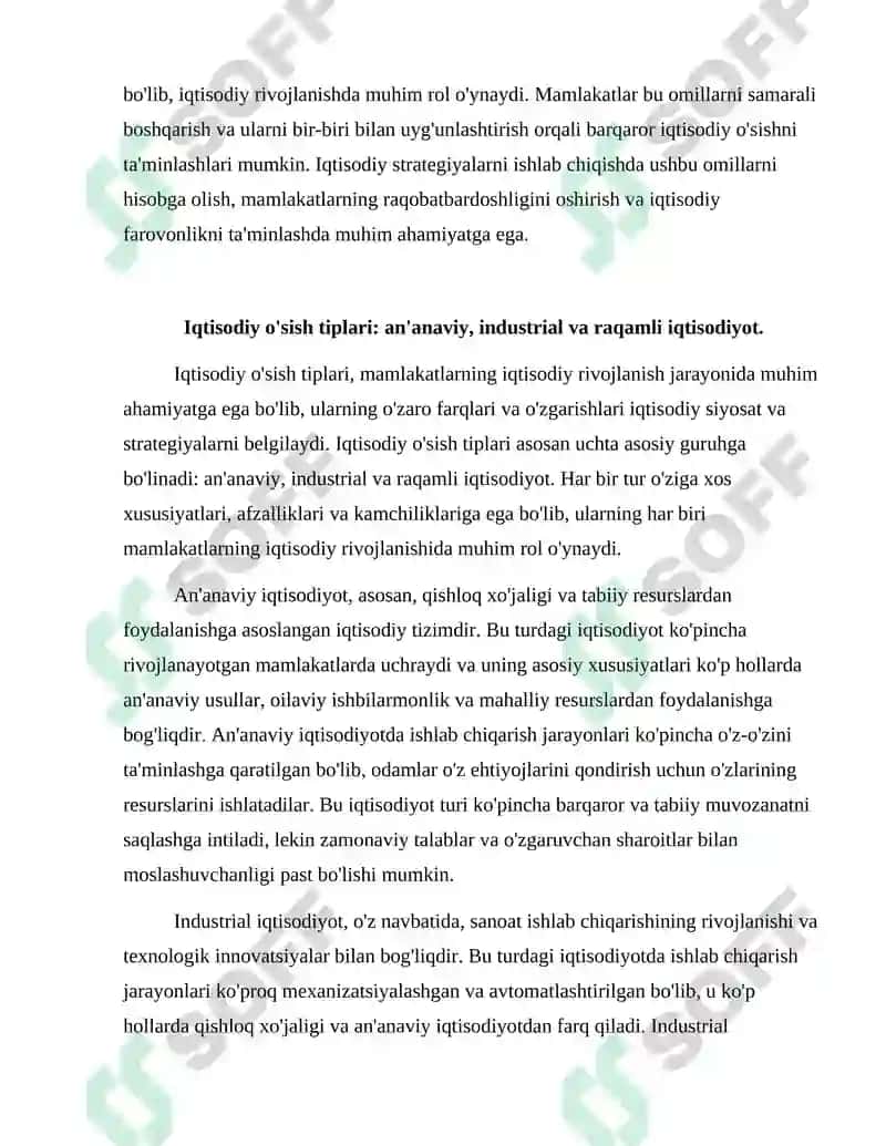Iqtisodiy o'sish omillari va tiplari 4