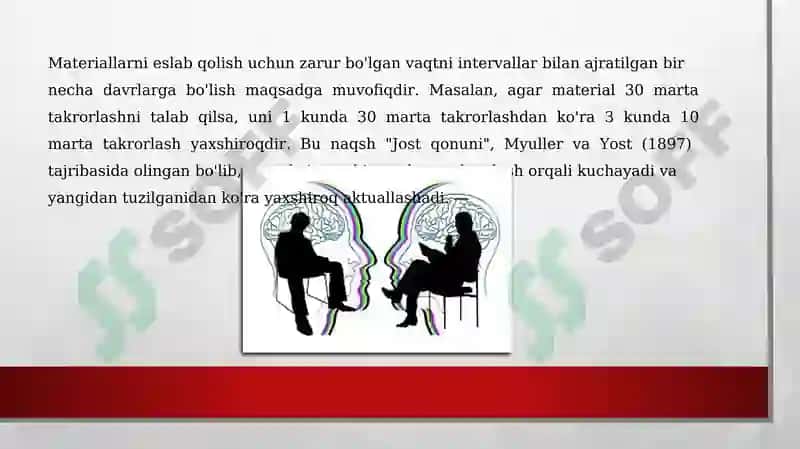 Ebbingauz, Brayyan va Xarterlarning eksperimental psiХОlogiya nuqtaiy nazaordan olib borgan tadqiqotlari 4