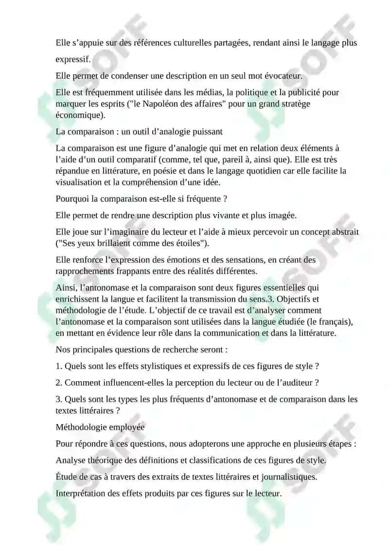 Antonomase , comparaison et ses types dans la langue étudiée  - analyse de texte. 4