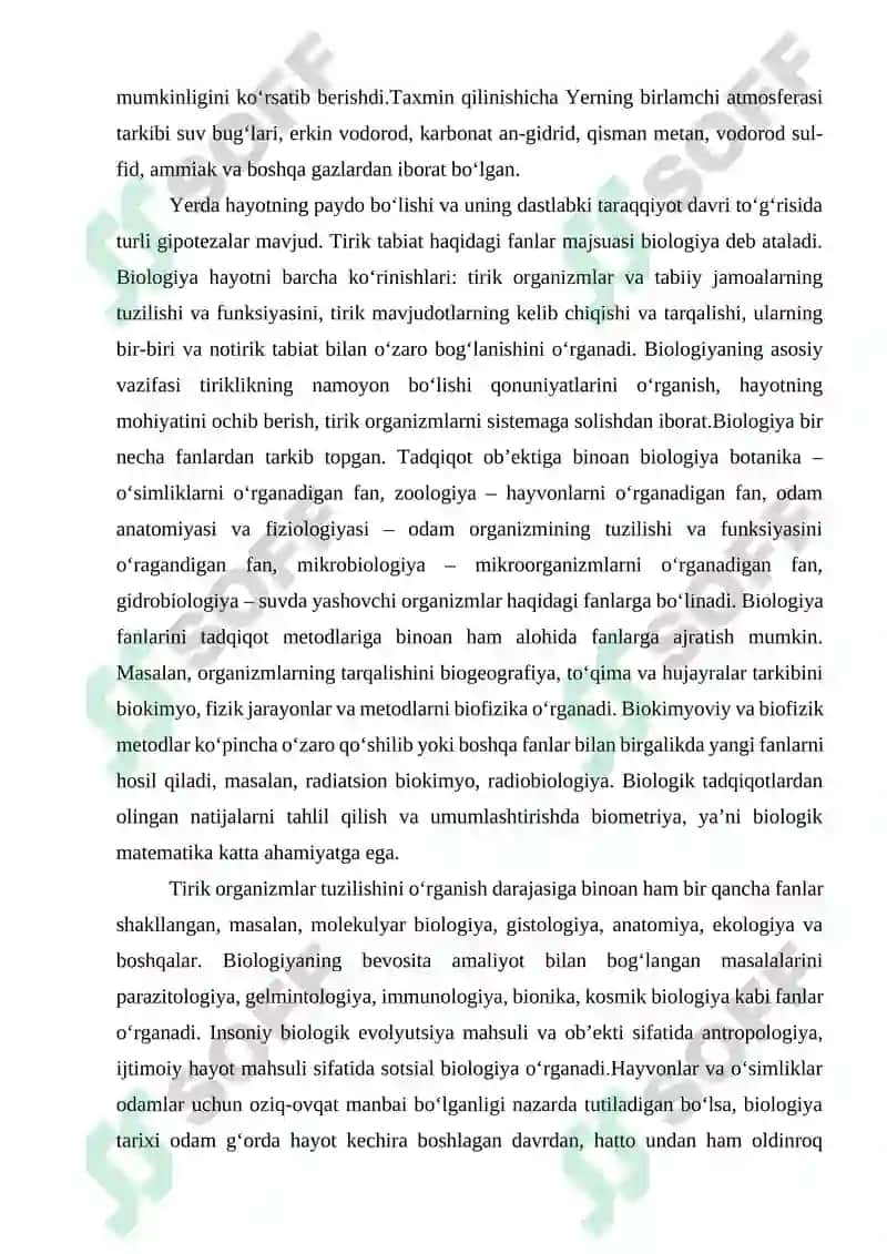 Hayotning paydo bo‘lishi 4